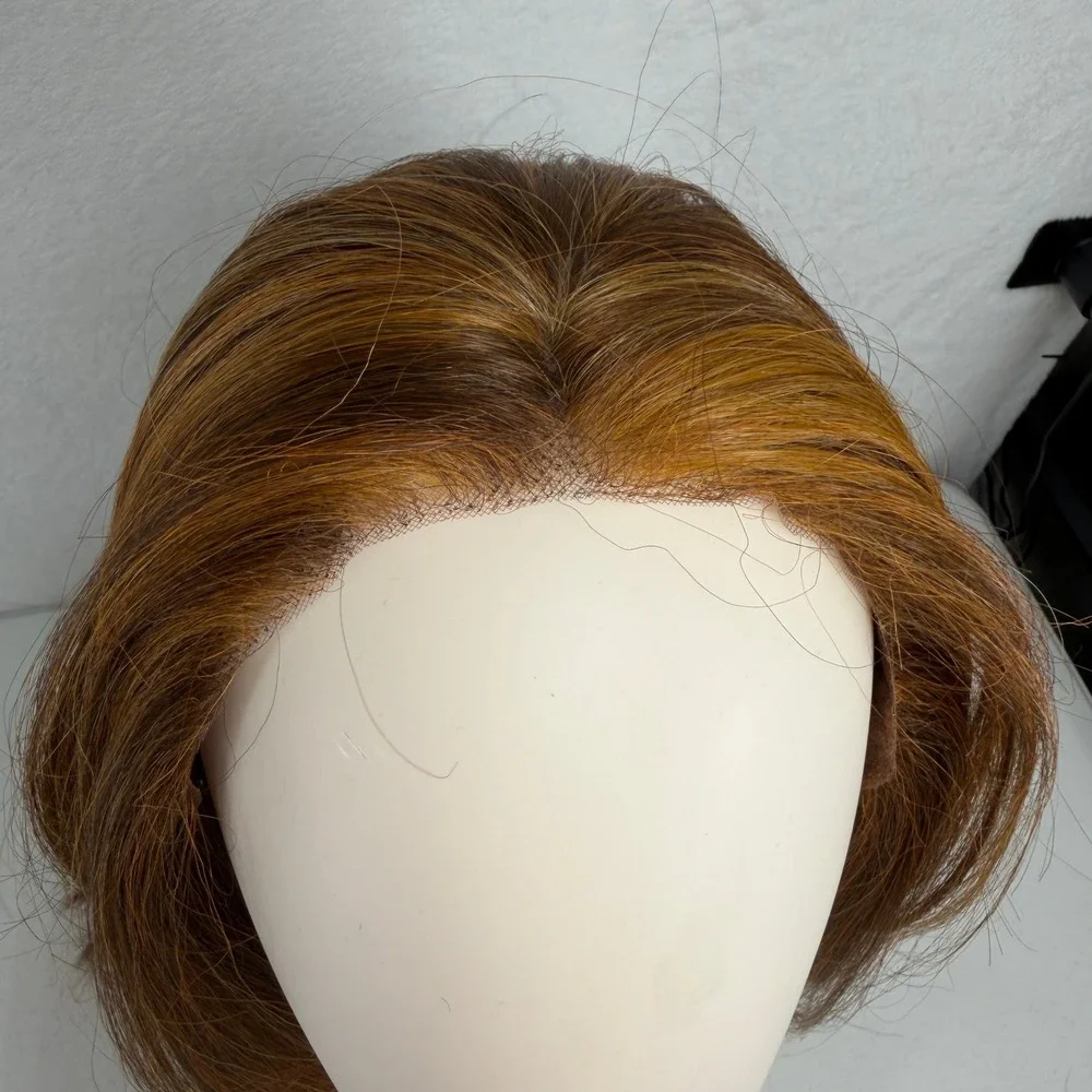 Shake-N-Go OS Wig Long Straight Auburn Blonde Lace Front Synthetic Fiber